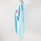 Gucci Logo Print Bananya Sequin Cotton Silk Sweatshirt