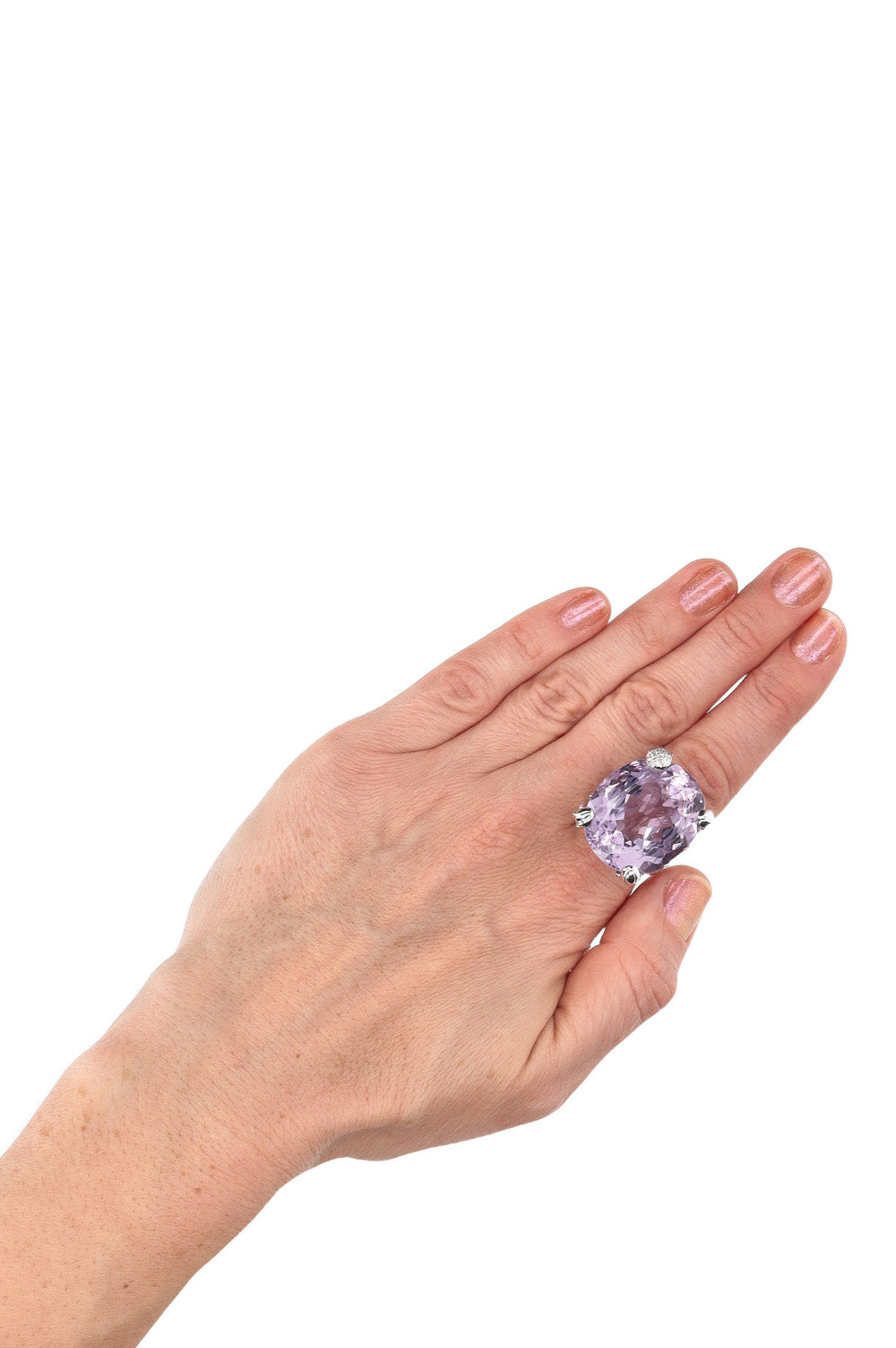 CHRISTIAN DIOR Amethyst Diamond Cocktail Ring