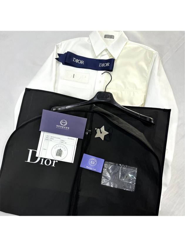 40 x Sakai Men s Monogram Pocket Over Cotton Shirt Jacket White Dior