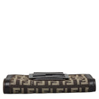 Fendi  Twin Folded Wallet M80035 Brown Canvas Leather  Fendi