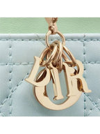 Lady Freesia Card Wallet Blue Dior