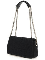Fendi Baguette FF Fabric Chain Mini Bag Black