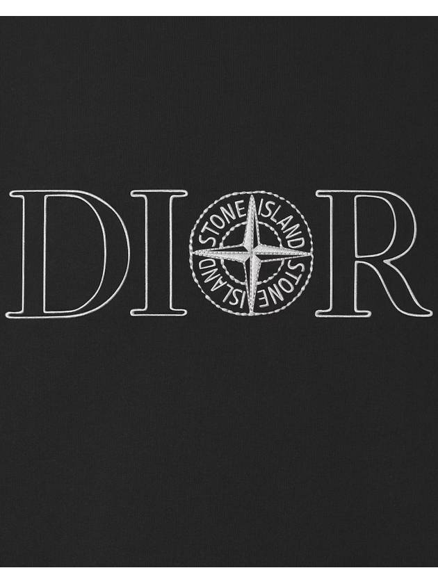 Oversized Fit Cotton Short Sleeve T-Shirt Black Dior