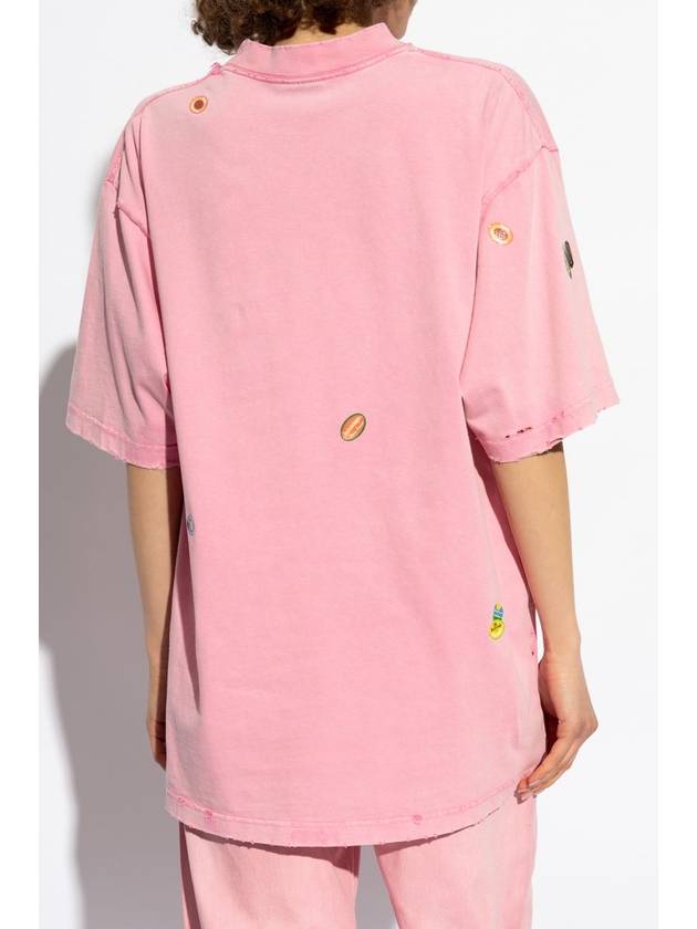 Balenciaga Balenciaga T-shirt With Print, Women's, Pink