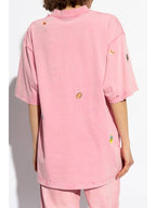 Balenciaga Balenciaga T-shirt With Print, Women's, Pink