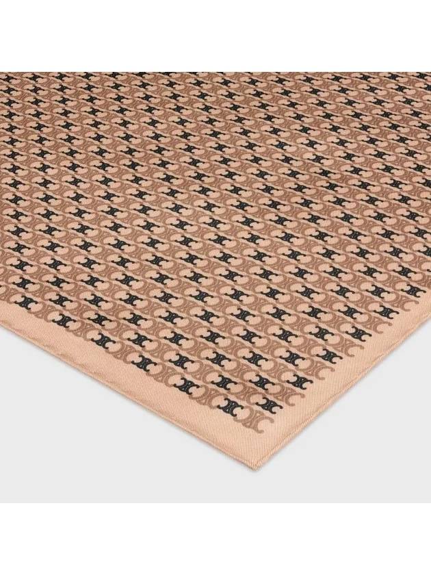 CELINE Triomphe Chain Silk Twill Scarf Beige