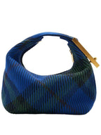 Burberry Peg Checked Duffel Bag Blue