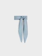 CELINE Triomphe Square Silk Twill Scarf Grey Blue