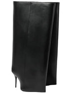 Balenciaga New Wander Leather Heel Long Boots Black
