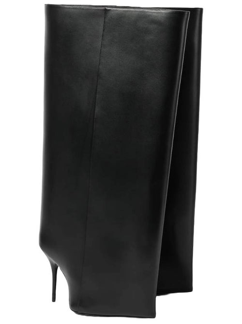 Balenciaga New Wander Leather Heel Long Boots Black