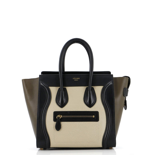 Celine Tricolor Luggage Bag Leather Micro