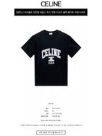 CELINE Triomphe Print Loose Fit Short Sleeve T-Shirt Black