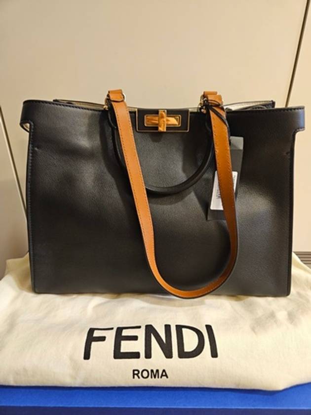 Fendi Peekaboo X Small Tote Bag Black