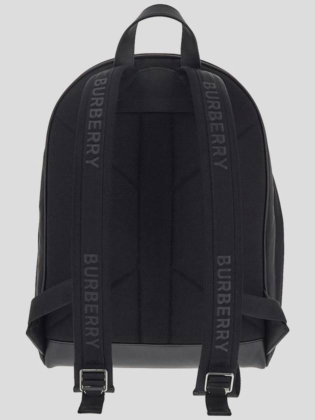 Burberry Logo Print Nylon Backpack Black