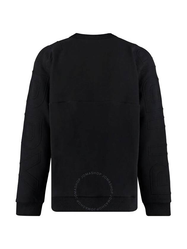 Burberry Men's Logo Embossed Cotton Sweatshirt Black