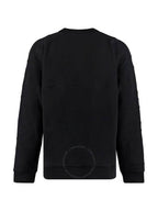Burberry Men's Logo Embossed Cotton Sweatshirt Black