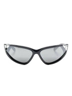 Balenciaga Eyewear Side Expand Mirror Oval Frame Sunglasses