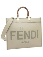 Fendi Sunshine Logo Medium Tote Bag Light Green