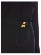 Burberry Women's Monogram Motif Silk Caddy Short Dress Black