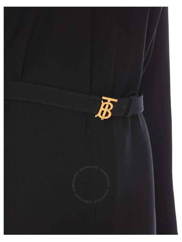 Burberry Women's Monogram Motif Silk Caddy Short Dress Black