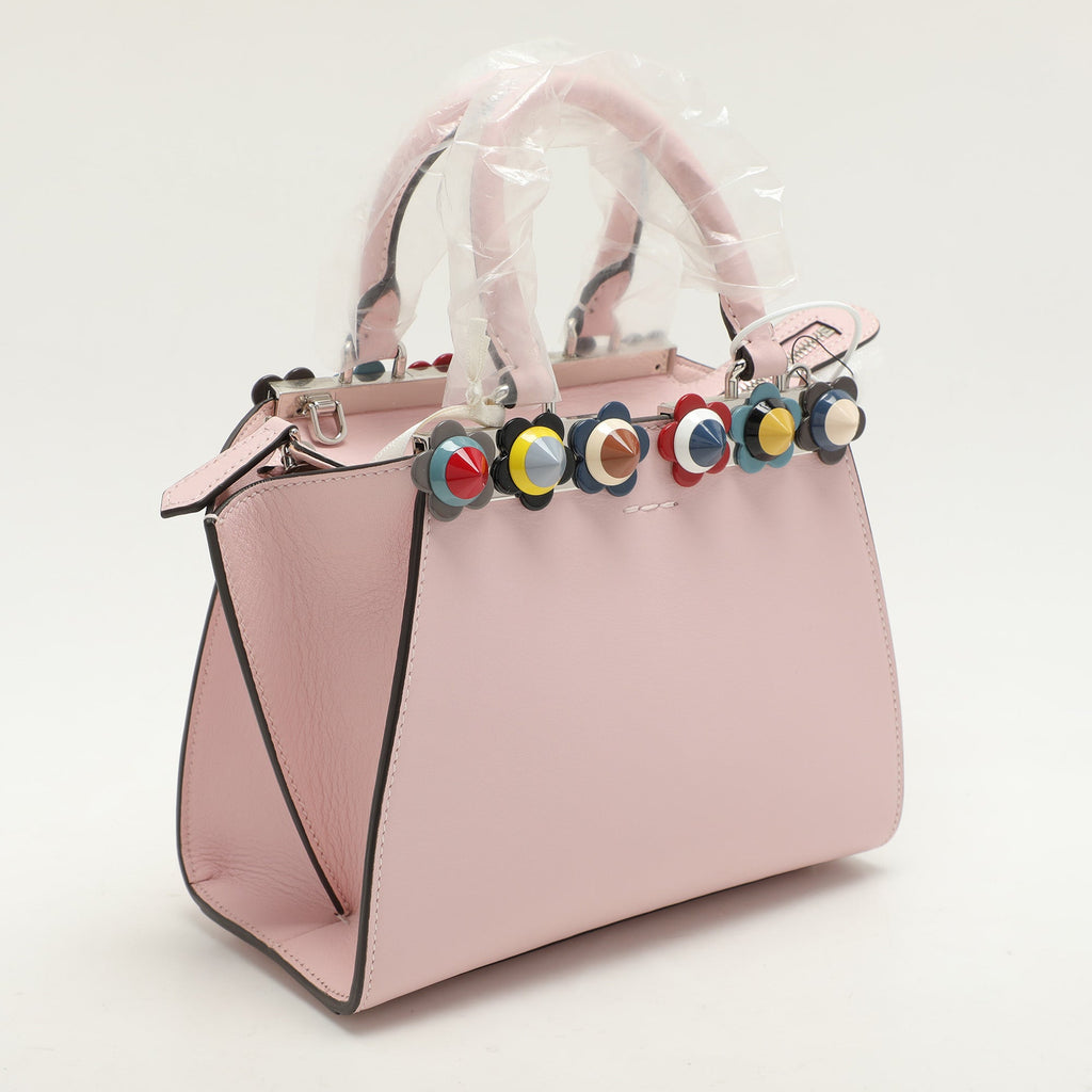 Fendi Pink Leather Mini Studded 3Jours Tote