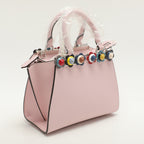 Fendi Pink Leather Mini Studded 3Jours Tote