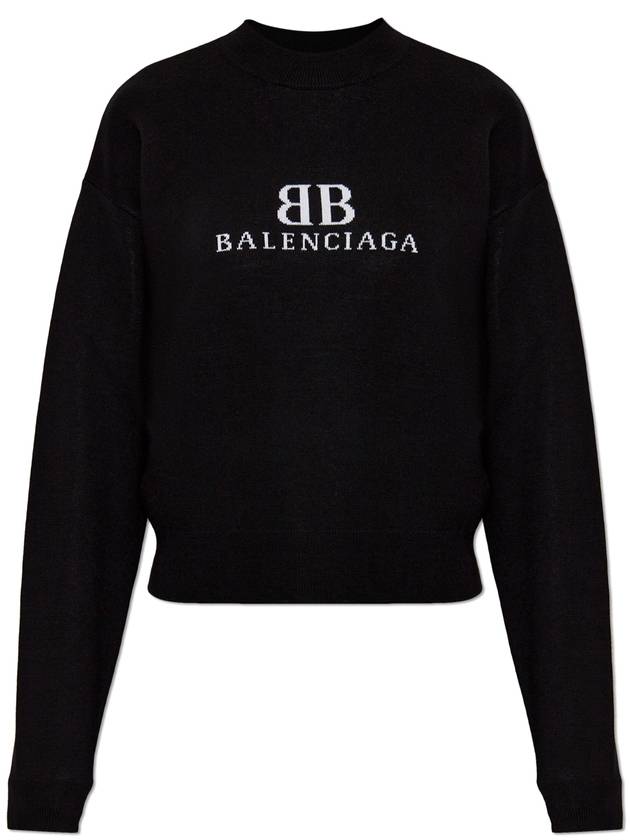 Balenciaga Balenciaga Sweater With Logo, Women's, Black