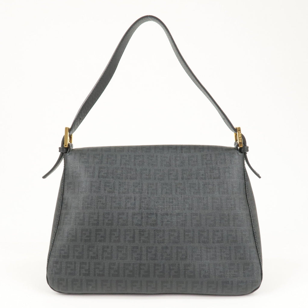 FENDI Zucchino Mamma Baguette Canvas Leather Shoulder Bag 8BR001