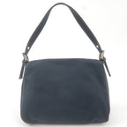 FENDI Mamma Baguette Canvas Leather Shoulder Bag Navy 26325