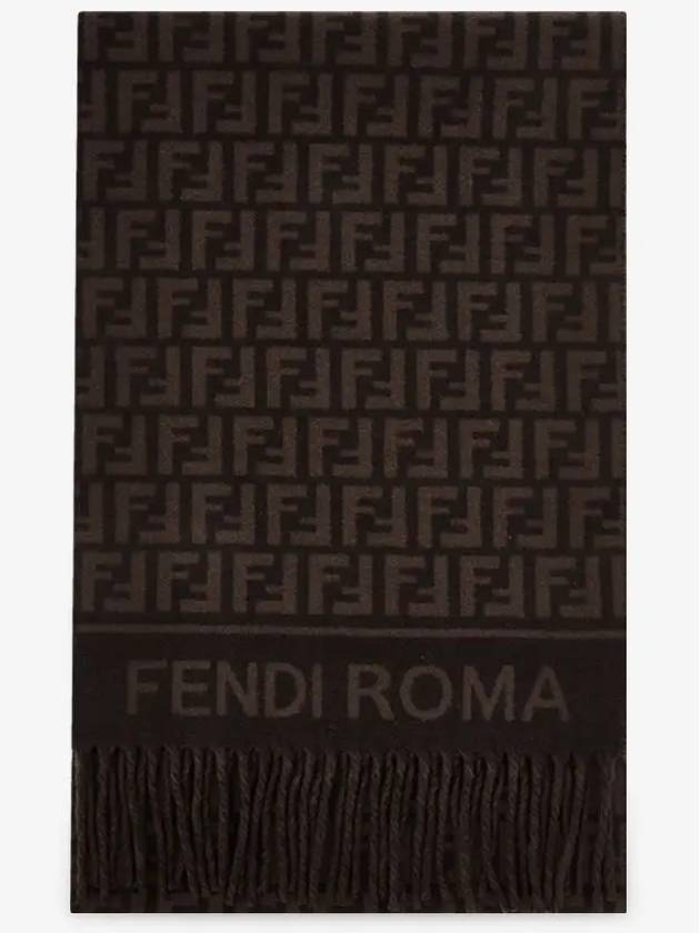 Fendi Wool Cashmere Scarf Burgundy