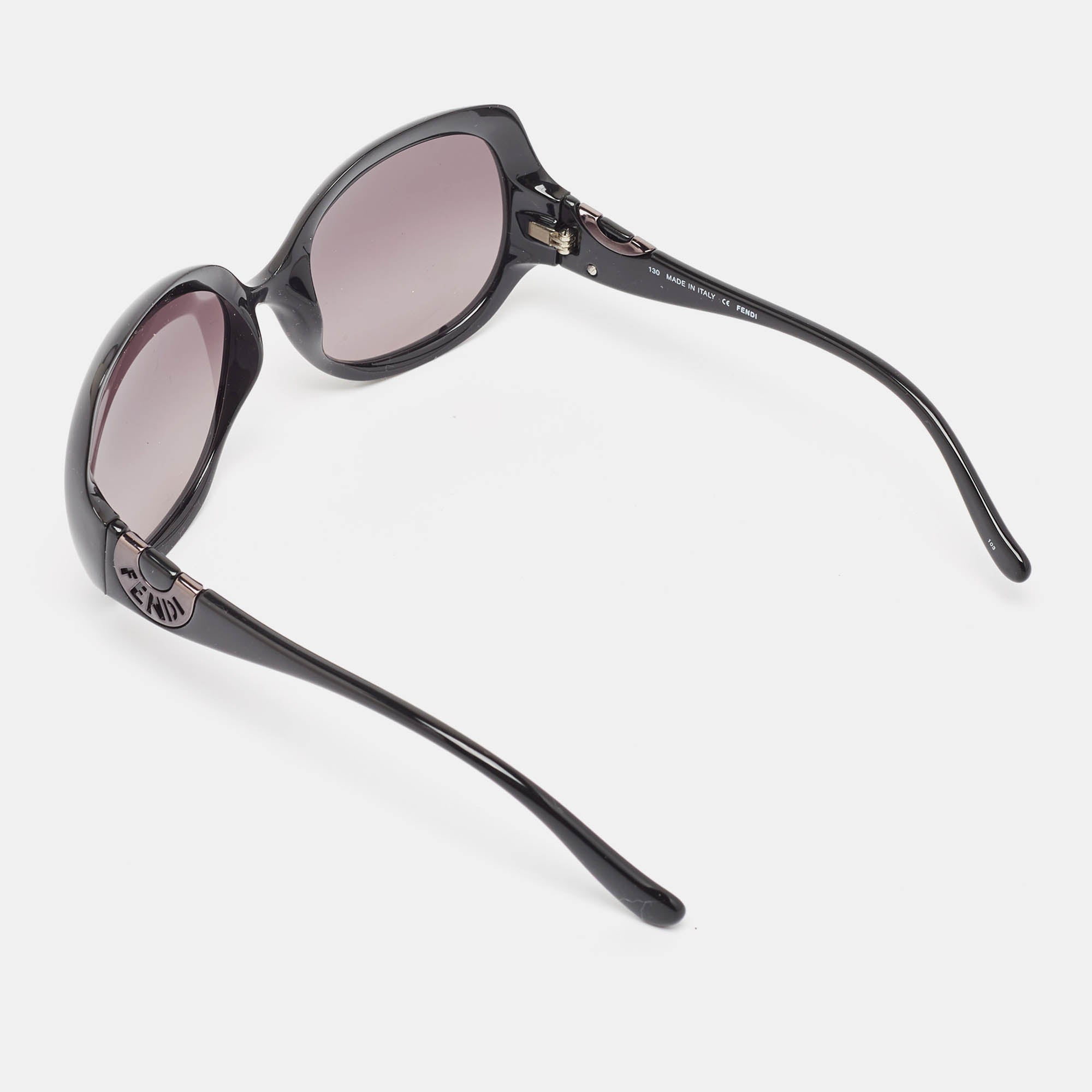 Fendi Black Gradient Fs5143 Oversized Sunglasses