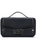 Fendi Trunk Soft Padded Leather Tote Bag Black