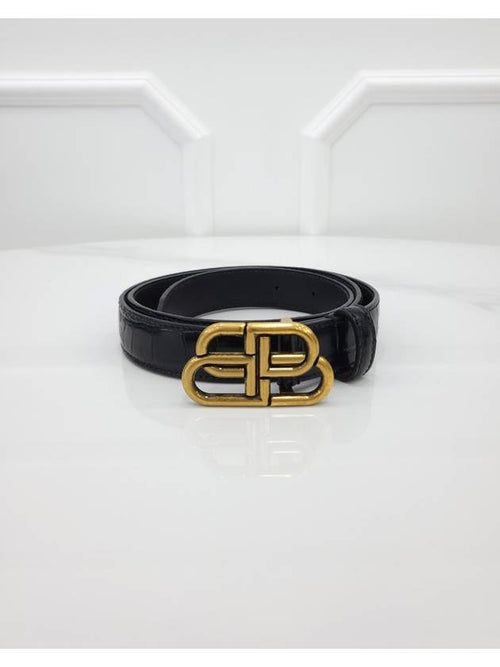 Balenciaga BB thin belt black 85