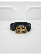 Balenciaga BB thin belt black 85