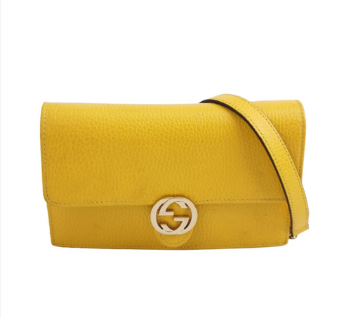 Gucci Crossbody Bag 19cm yellow 24111378942685