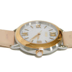 FENDI Watches Quartz 80200M Stainless Steel (Stainless steel), Leather belt Gold beige Celeria White shell dial Women