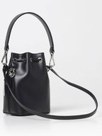 Fendi Roma Mon Tresor Leather Small Bucket Bag Black