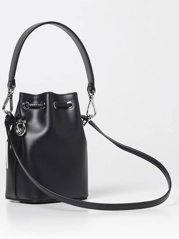 Fendi Roma Mon Tresor Leather Small Bucket Bag Black