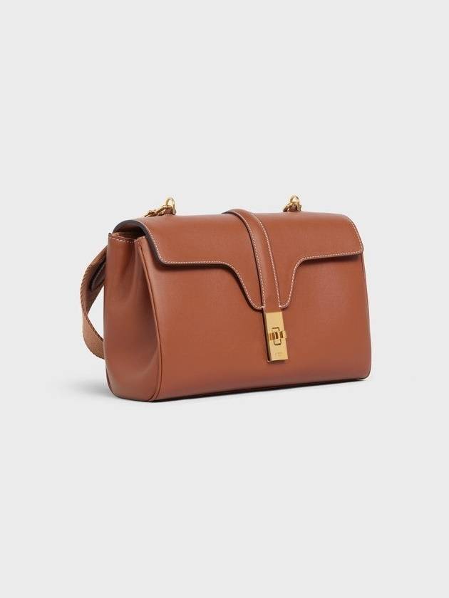 CELINE Teen Soft 16 Smooth Calfskin Cross Bag Tan