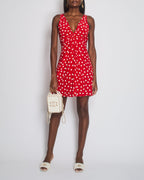Saint Laurent Red Polkadot Sleeveless Mini Dress Size FR 36 (UK 8)