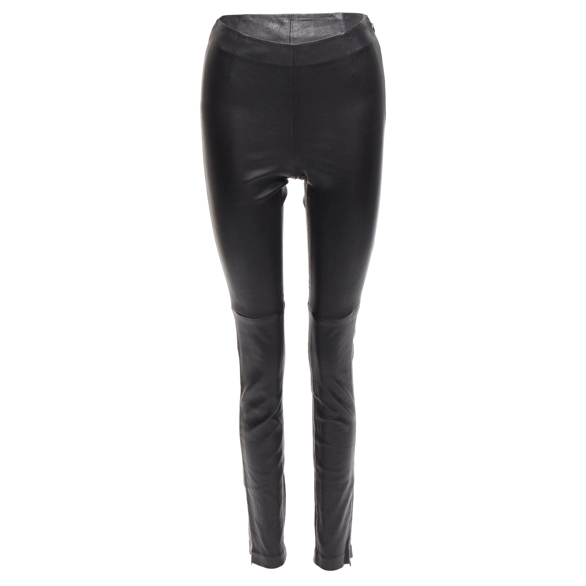 Christian Dior lambskin leather skinny leggings pants