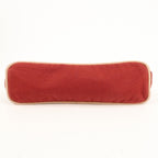 HERMES Set of 2 Bolide Pouch MM & Mini Canvas Leather Ivory Red