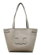 CELINE Small Cabas Anais Cuir Triomphe Grained Calfskin Tote Bag Pebble