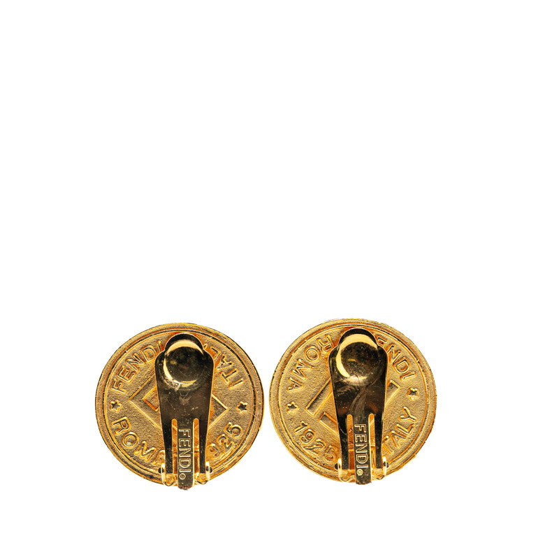 Fendi Logo Gold Plated Earrings