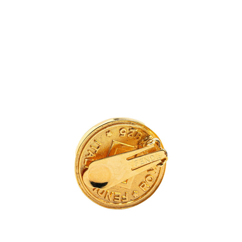 Fendi Logo Gold Plated Earrings