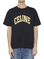 CELINE Loose Cotton Jersey Short Sleeve T-Shirt Black