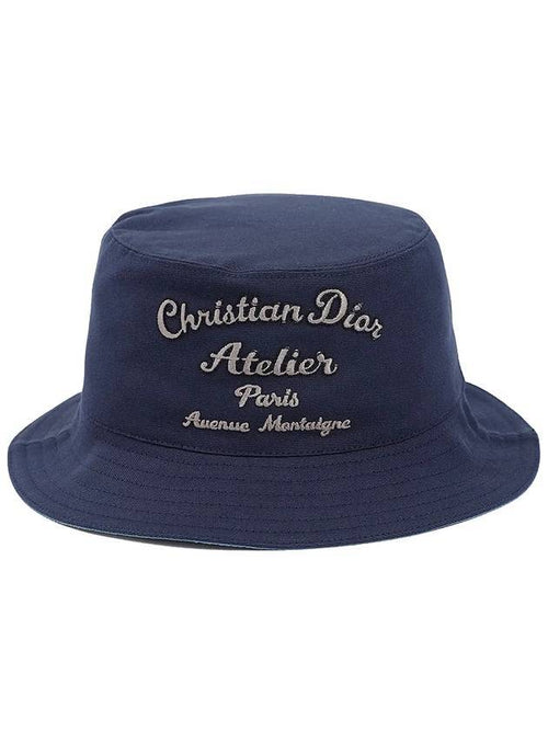 Atelier Logo Bucket Hat Blue Dior