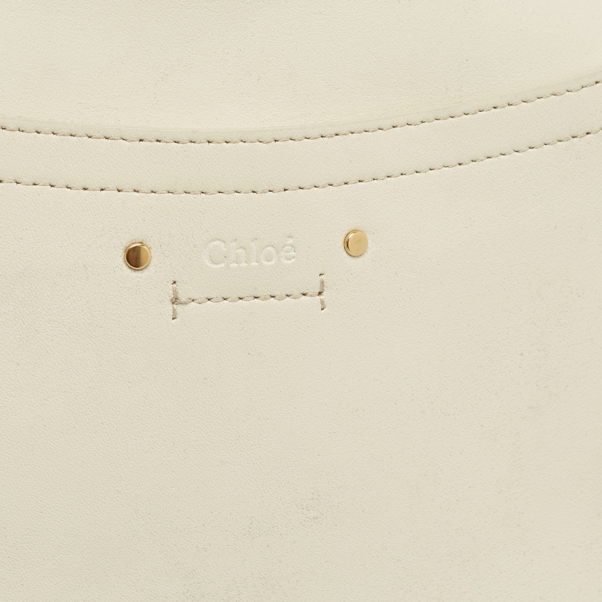 Chloe Off White Leather Small Roy Shoulder Bag