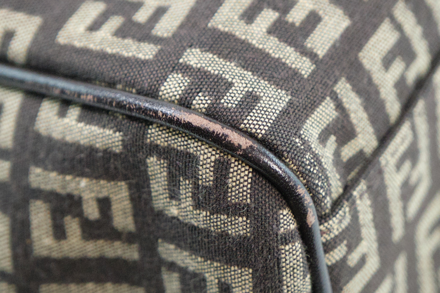 Fendi Zucchino Canvas Boston Bag - '10s