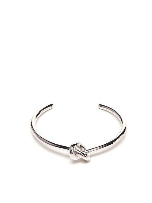 CELINE Knot Extra Thin Brass Bracelet Silver